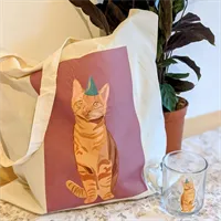 Party cat shopper/ tote bag 4 gallery shot 13