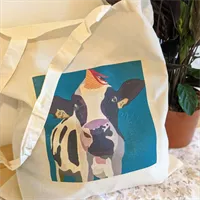Party cow shopper/ tote bag 2 gallery shot 1
