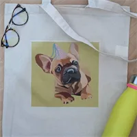 Party French Bulldog tote bag 1