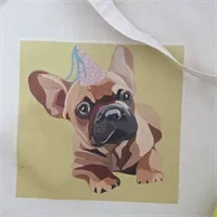 Party French Bulldog tote bag 2