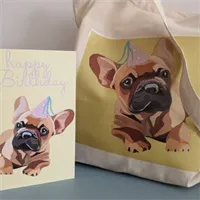 Party French Bulldog tote bag 5