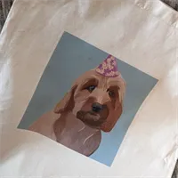 Party golden doodle /puppy tote bag 2
