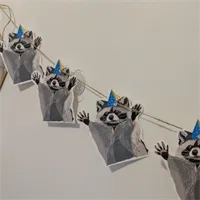 Party Raccoon Card Bunting/ Decor/ Funny