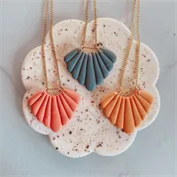 Pastel Boho Clay Shell Necklace 2 gallery shot 6