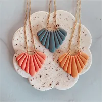 Pastel Boho Clay Shell Necklace 2