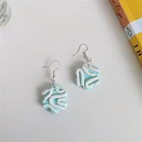 Pastel Squiggle Polymer Clay Earrings