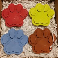 Paw Print Shaped Crayons