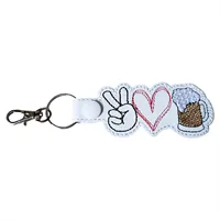 Peace Love Beer Keyring