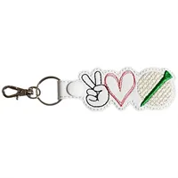 Peace Love Golf Keyring