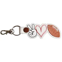 Peace Love Rugby Keyring