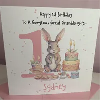 Personalised 1st Birthday Card Daughteer 2