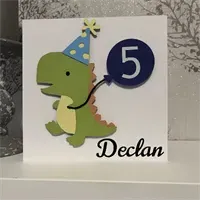 Personalised Age Card - Dinosaur