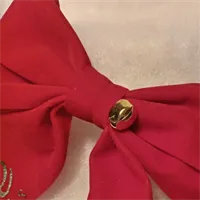 Personalised Believe Bell Red Hair Bow 3