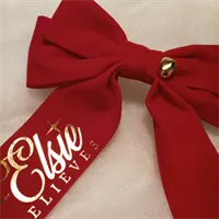 Personalised Believe Bell Red Hair Bow 6