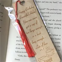 Personalised bookmark, wooden engraved t 3 gallery shot 8