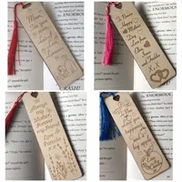 Personalised bookmark, wooden engraved t 7 gallery shot 15