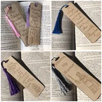 Personalised bookmark, wooden engraved t 8