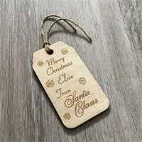Personalised Christmas gift tag, Wooden  4 gallery shot 3