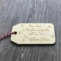 Personalised Christmas gift tag, Wooden  6 gallery shot 11