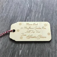 Personalised Christmas gift tag, Wooden  6
