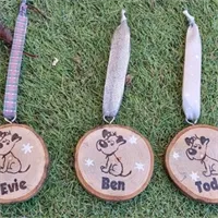 Personalised Doggy Wood Slice Hanging  x 7 gallery shot 7