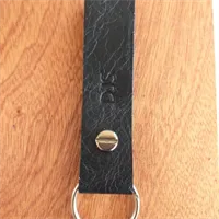 Personalised embossed leather keyring 5