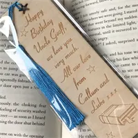 Personalised engraved birthday bookmark. 5
