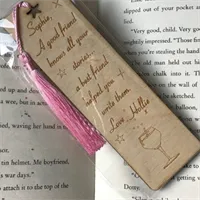 Personalised engraved birthday bookmark. 9