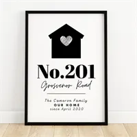 Personalised Family Home Address Print