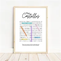 Personalised Family Word Search Print