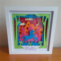 personalised fantasy unicorn shadow box 1