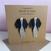 Personalised Gay Wedding Engagement Card