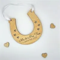 Personalised Good Luck Wedding Horseshoe