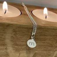 Personalised initial necklace gallery shot 4