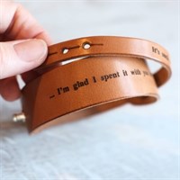 Personalised Leather Cuff Bracelet