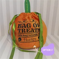 Personalised Pumpkin Orange Velvet Bag 4