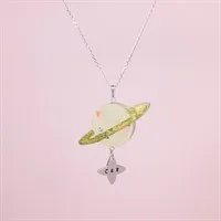 Personalised Saturn Planet Necklace