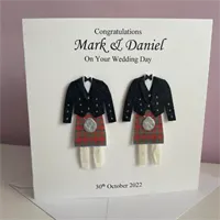 Personalised Scottish Gay Wedding Card 1