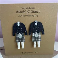 Personalised Scottish Gay Wedding Card 3 gallery shot 11