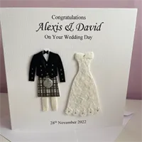 Personalised Scottish Wedding Card 1