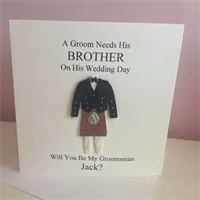 Personalised Scottish Will You Be Card