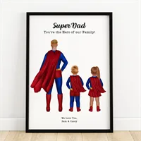 Personalised Superhero Dad Print