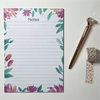 Pink Flowers Notes Notepad Desk pad 3 gallery shot 12