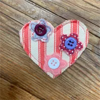 Pink Ticking Flower Brooch (676)