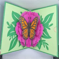 Handmade 3d Pop Out Butterfly Card
