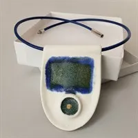 Feature Necklace With Sea Blue Artwork