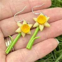 Pretty Spring Daffodil Earrings 2