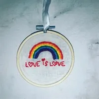 Pride Rainbow Embroidery hoop 3.5 inch gallery shot 10