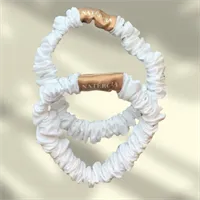 Pure White Skinny Carmy Scrunchies