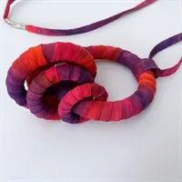 Purple And Pink Fabric Pendant